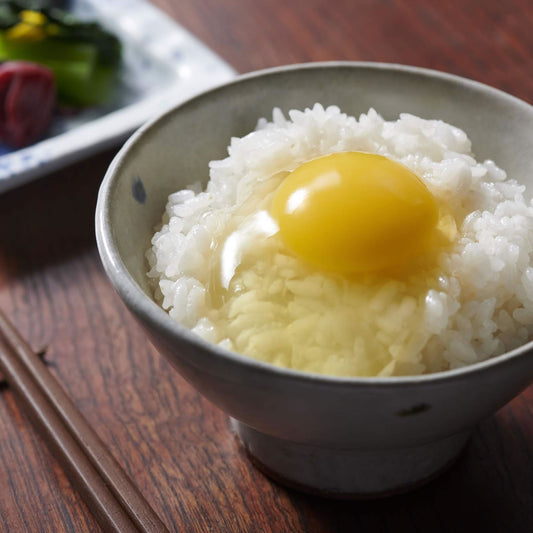 [Muratama egg trial flight] Egg-cooked rice set with Muratama egg and new rice